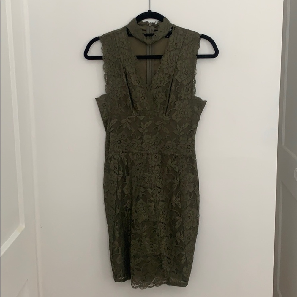 Olive Lace Dress